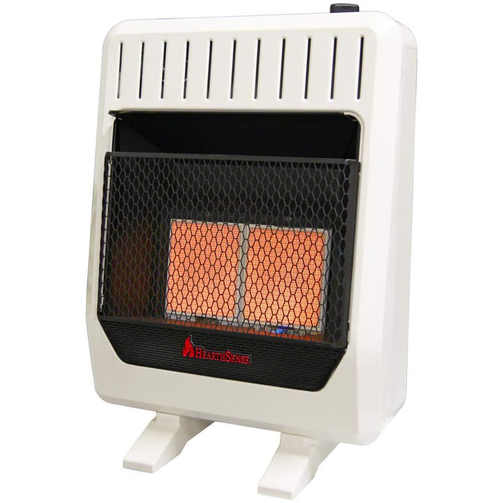 HearthSense 20000 BTU Dual Fuel Ventless Infrared Plaque Heater With Base and Blower TStat Control