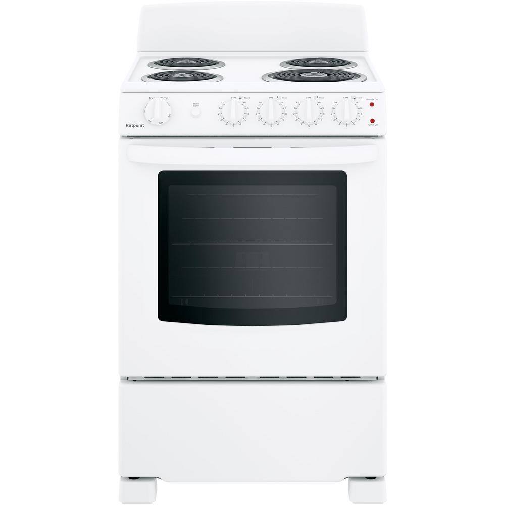 Hotpoint 24 in. 2.9 cu. ft. Electric Range Oven in White RAS240DMWW