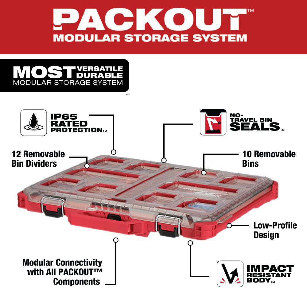 Milwaukee PACKOUT Low-Profile Organizer 48-22-8431 from Milwaukee