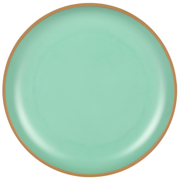 Gibson Home Rockabye 4 Poece 10 7 Inch Melamine Dinner Plate Set In Green