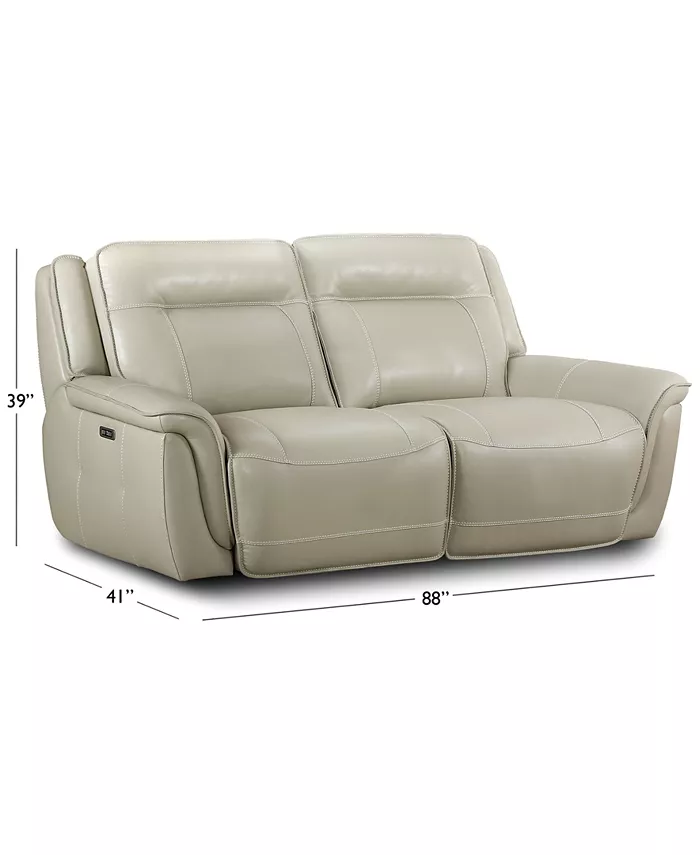 Furniture Lenardo 2-Pc. Leather Sofa with 2 Power Recliners