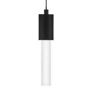 Hampton Bay Bellingham 8-Watt Matte Black Integrated LED Mini Pendant with Acrylic Shade HD7972C1