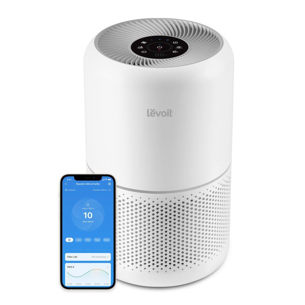 LEVOIT PlasmaPro 219 sq. ft. 300S Smart True HEPA Air Purifier with Bonus Filter HEAPAPLVSUS0094