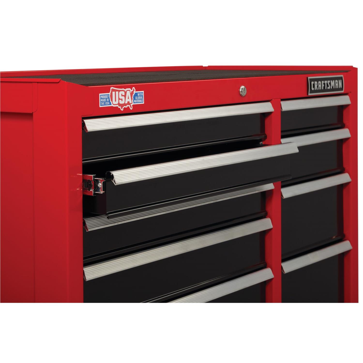 Craftsman 52 in. 10 drawer Steel Rolling Tool Cart 37.5 in. H X 18 in. D