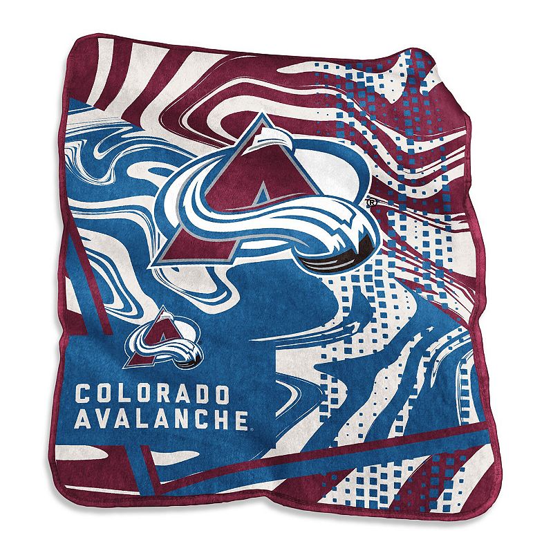 Colorado Avalanche 50 x 60 Swirl Raschel Throw Blanket