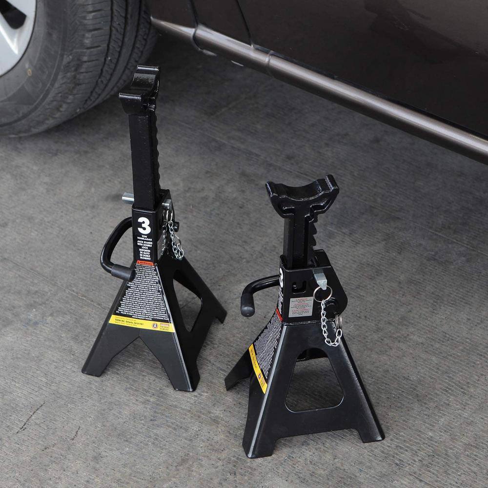 Torin 3-Ton Double-Locking Jack Stands (2-Pack) AT43002AB