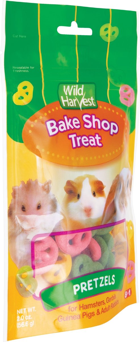 Wild Harvest Bake Shop Treat Pretzels Small Pet Treats， 2-oz bag