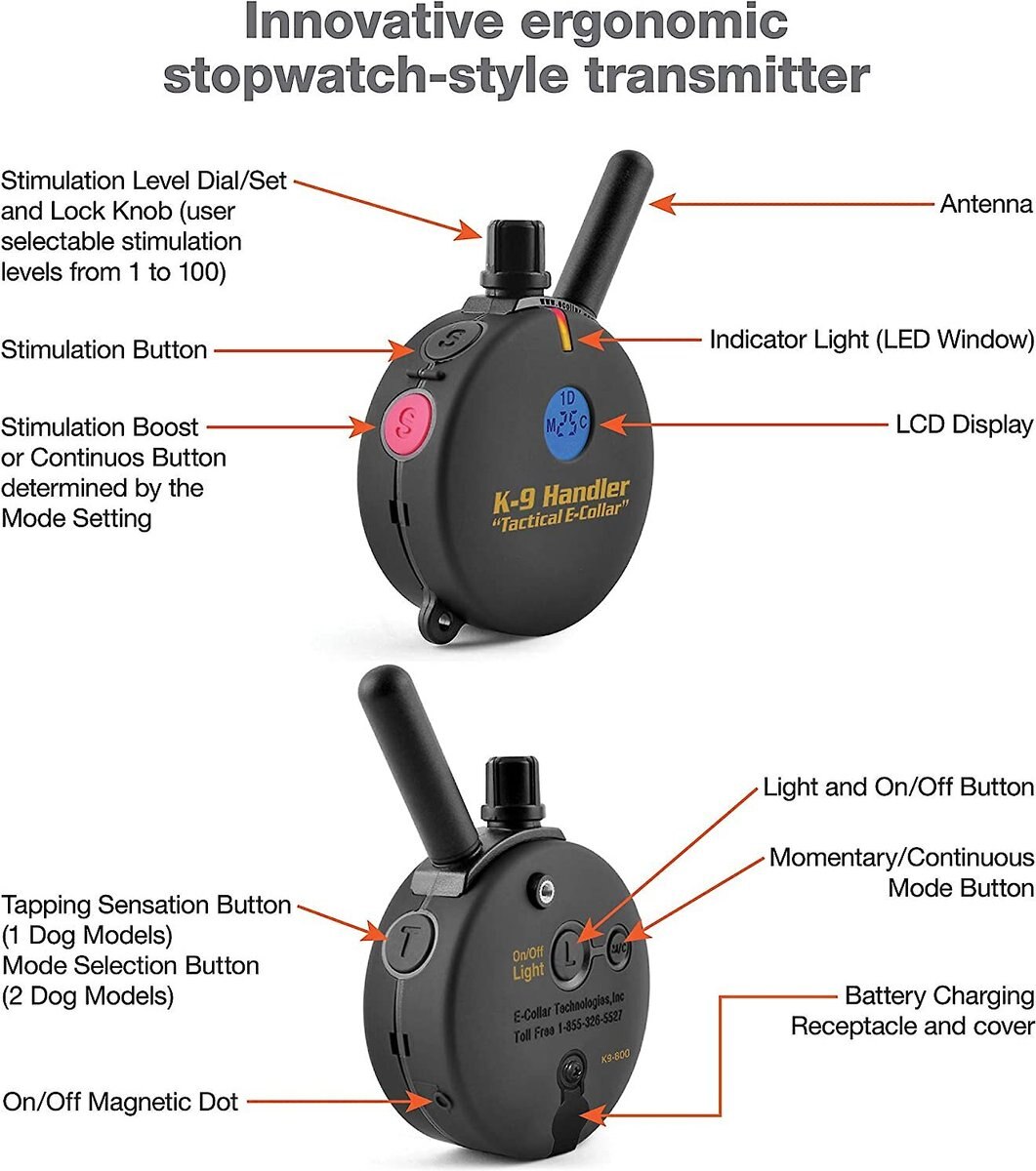 Educator By E-Collar Technologies Educator K9 Handler 1 Mile Waterproof Dog Training Collar