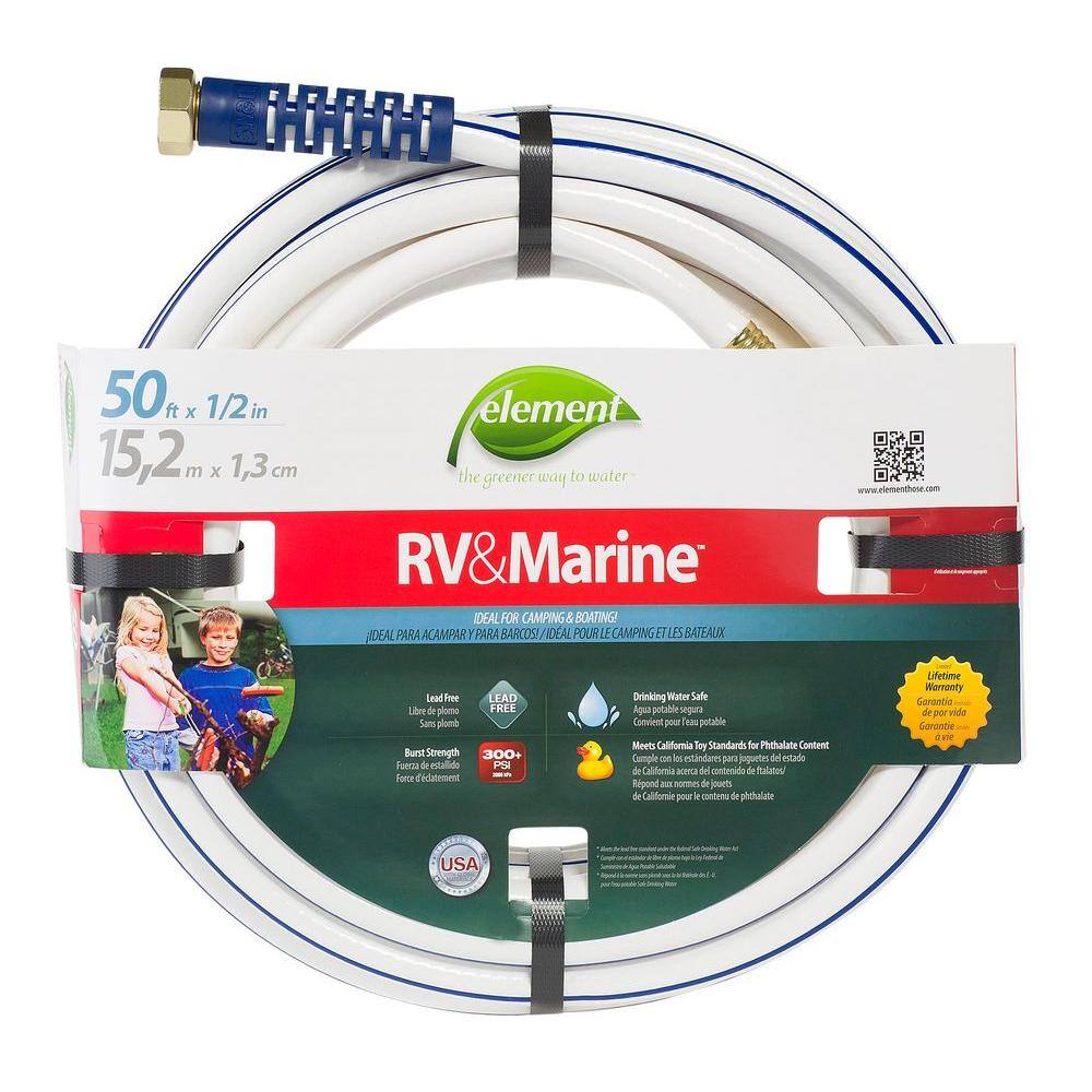 Element RV and Marine 12 in. x 50 ft. Medium Duty Water Hose CELMRV12050CC