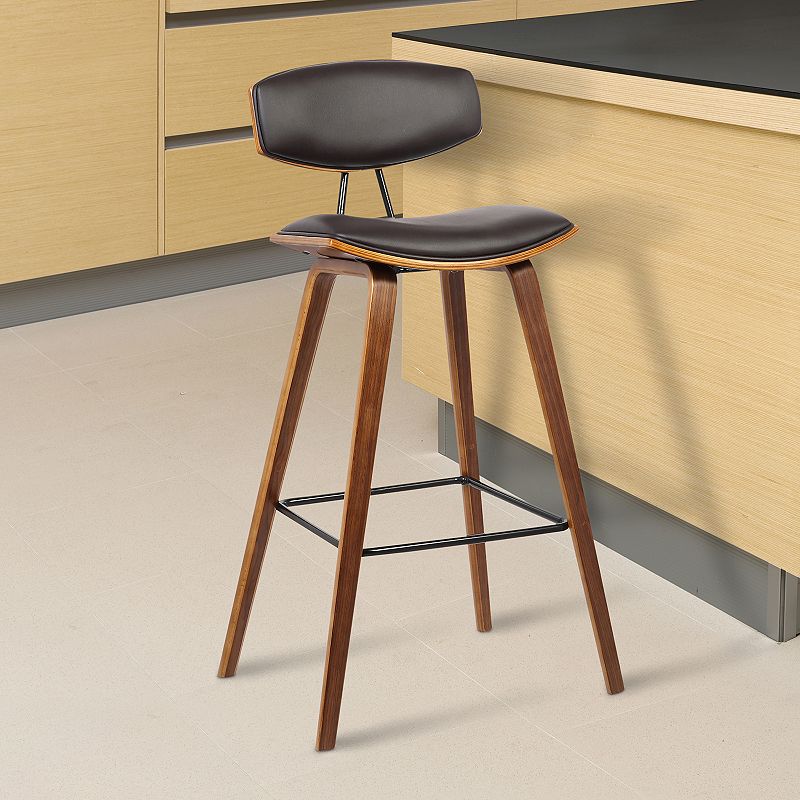 Armen Living Fox Mid-Century Counter Height Barstool