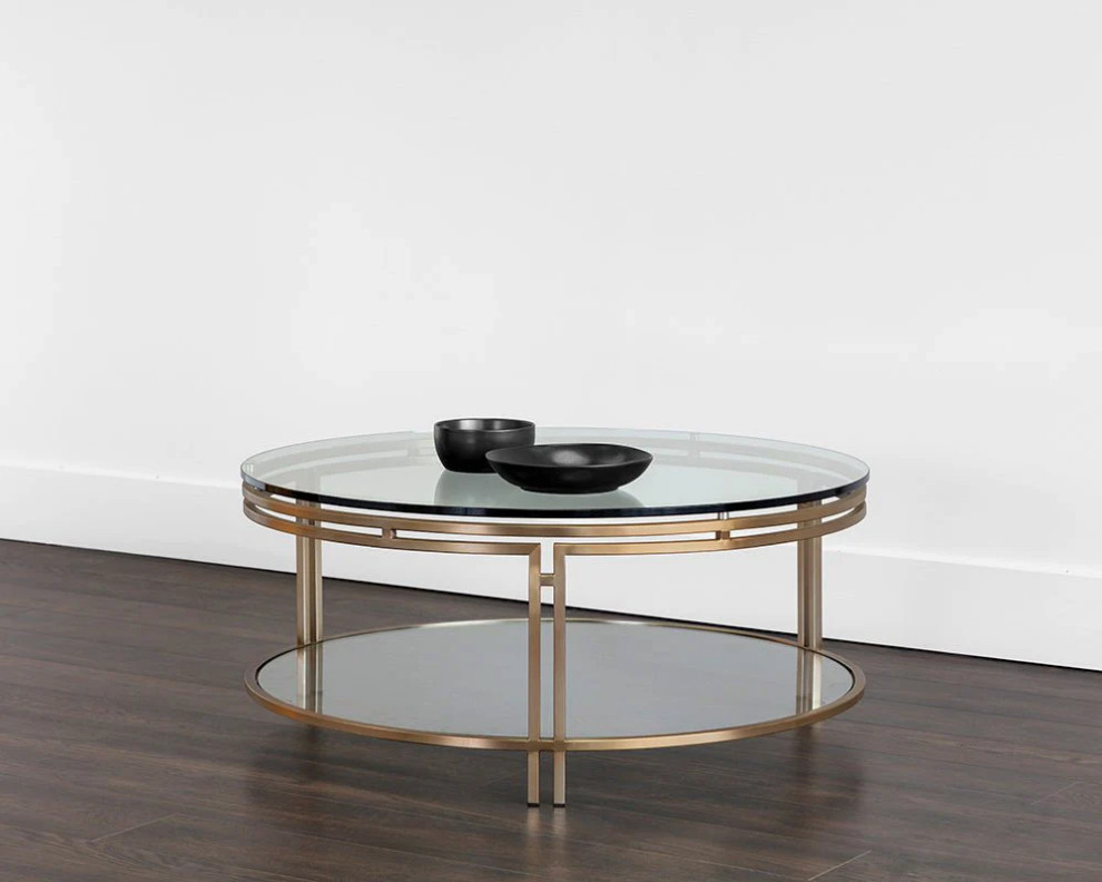 Hamza Coffee Table  Antique Brass   Contemporary   Coffee Tables   by Virgil Stanis Design  Houzz