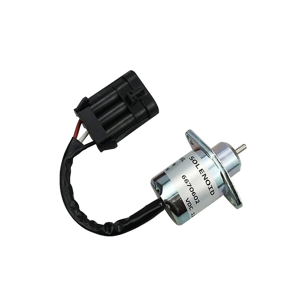 12v Engine Shut Off Stop Solenoid Excavator Stop Solenoid Valve For Bobcat 463 553 S70 S100 6670602