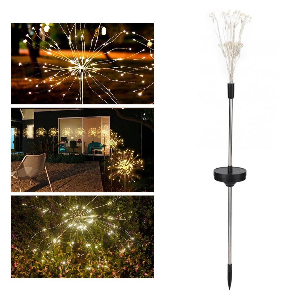 Willstar 120 LED Waterproof Solar Outdoor Grass Globe Light Dandelion Lamp For Garden Lawn Landscape Lamp Holiday Light(1Pc)