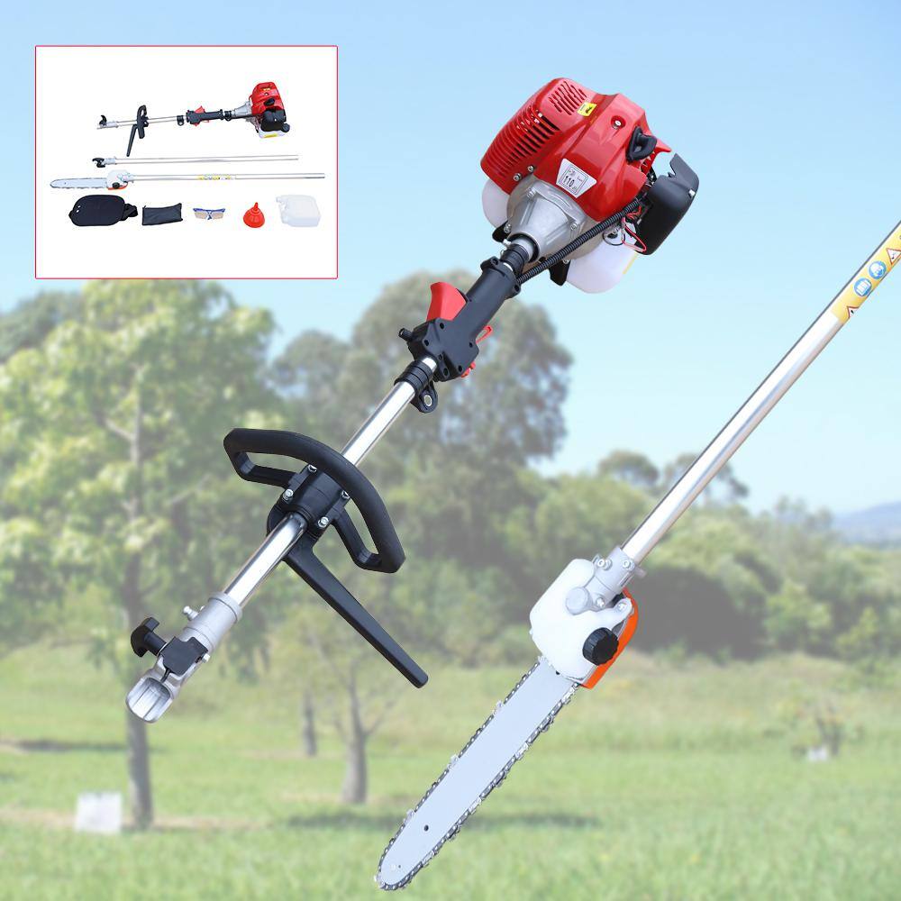 YIYIBYUS 12 in. Blade 42.7 cc 2-Stroke Petrol Engine Cordless Pole Saw Pruner Gas Chainsaw BI-MLLCR-387