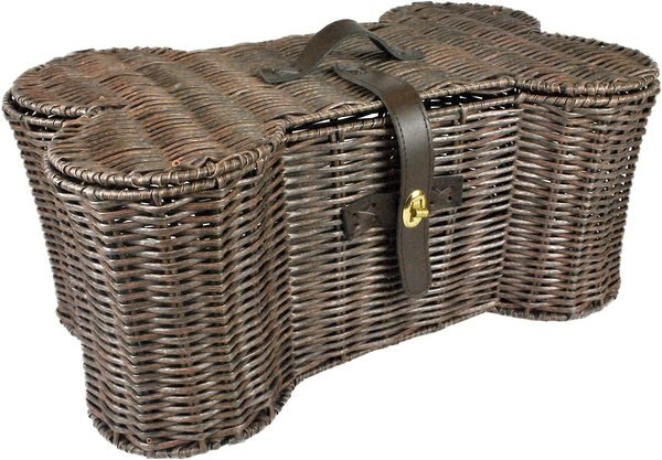 Bone Dry Bone-Shaped Wicker Storage Basket