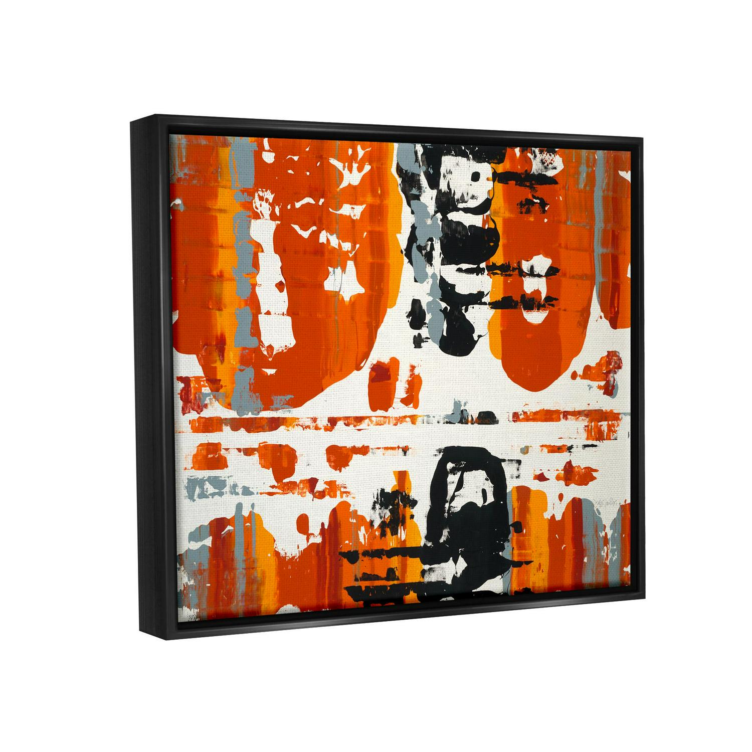 Stupell Industries Burnt Orange Momentum Jet Black Framed Floating Canvas Wall Art 1621520 by Third and Wall  Crowdfused