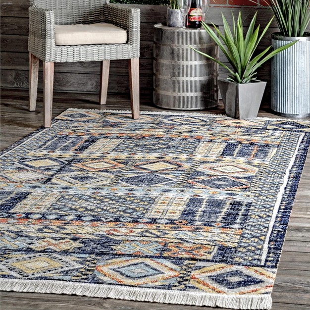 Nuloom Taliyah Faded Bohemian Fringed Indoor outdoor Area Rug