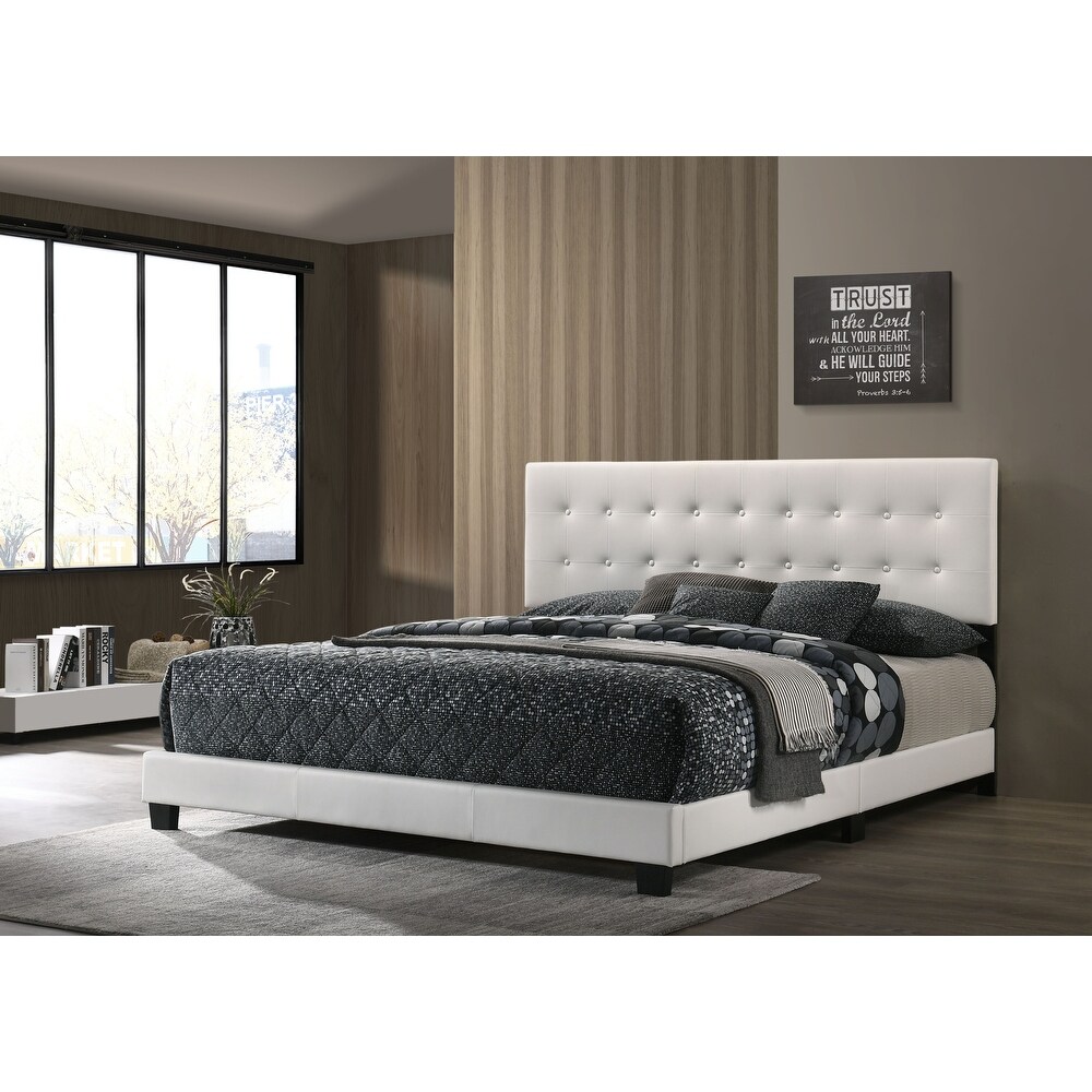 Caldwell Faux Leather Tufted Bed