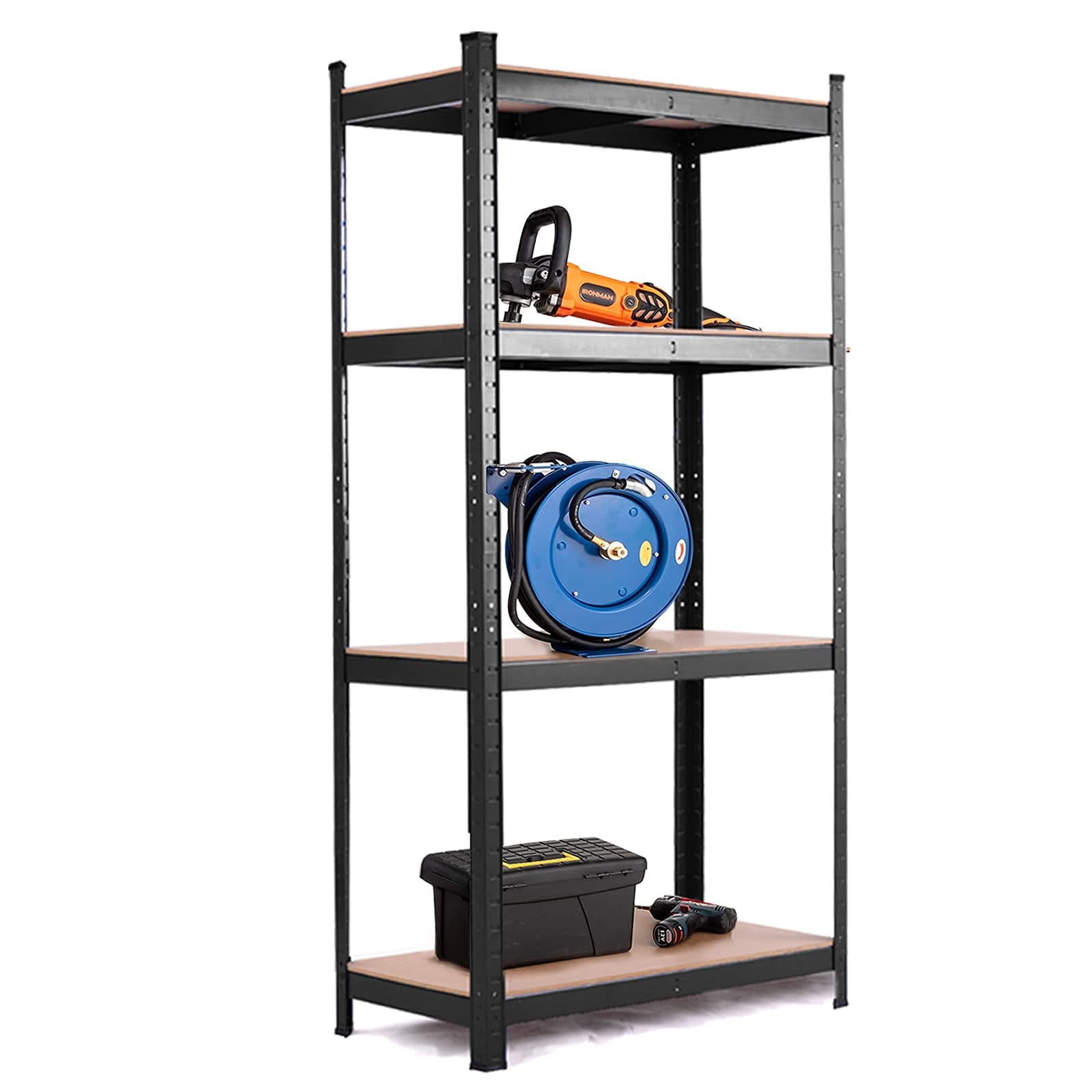 63 Inch Heavy Duty Garage Storage Shelves 4-Tier Adjustable Shelving Unit Organizer Rack