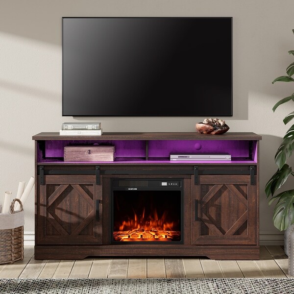 WAMPAT Electric Fireplace TV Stand for TVs Up to 65 Inch - 59