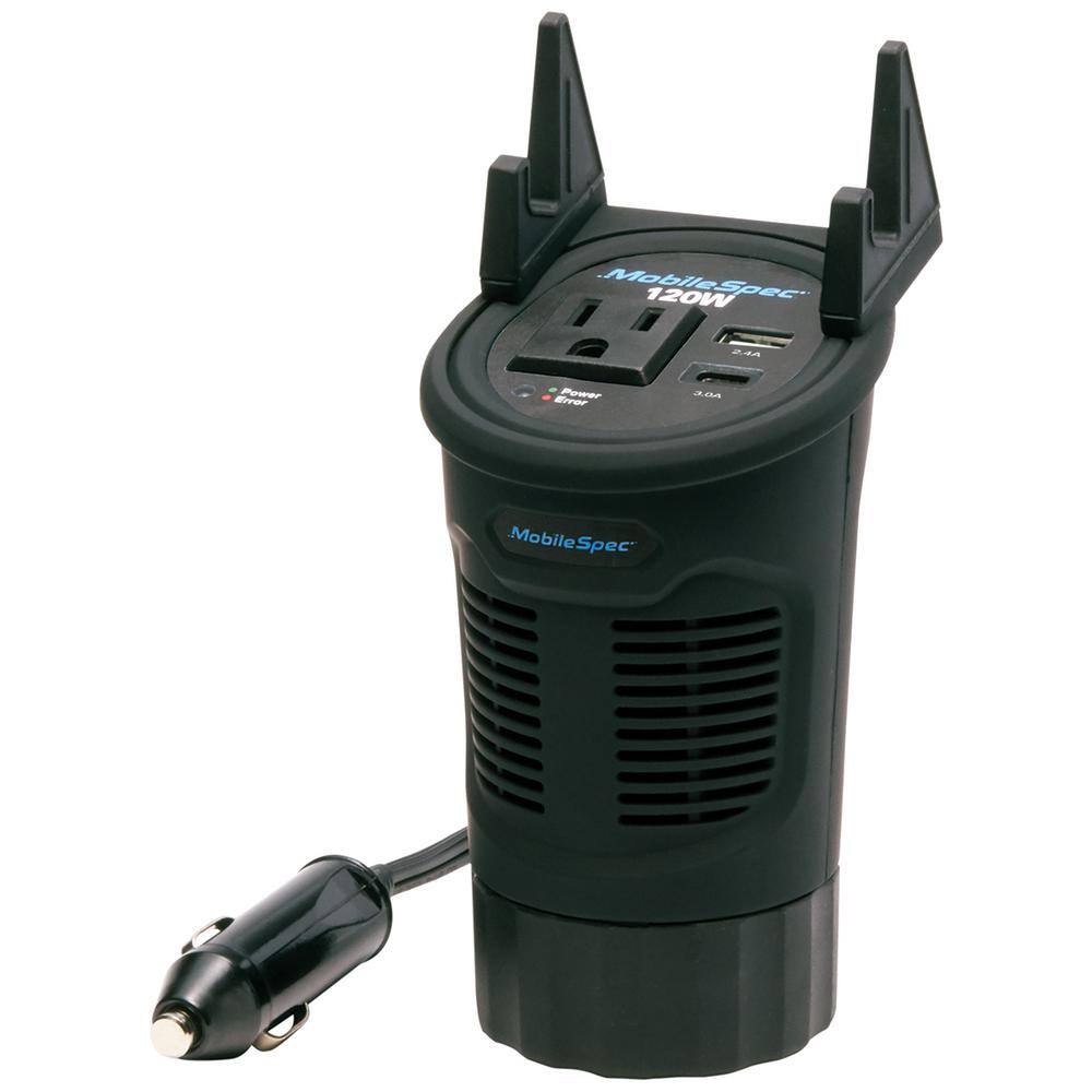 MobileSpec 120-Watt Cup Power Inverter MSI120C