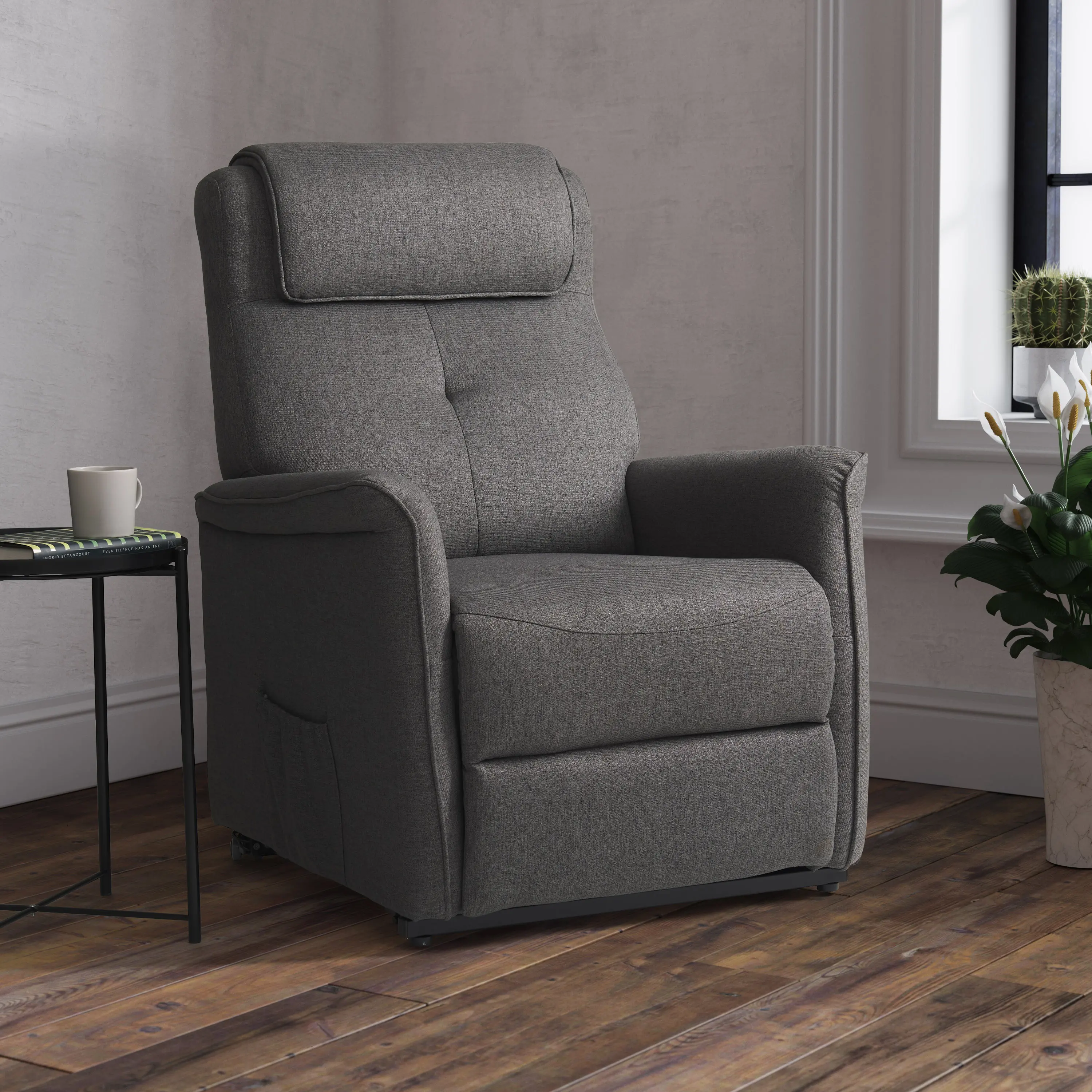 Ashley Gray Power Lift Recliner