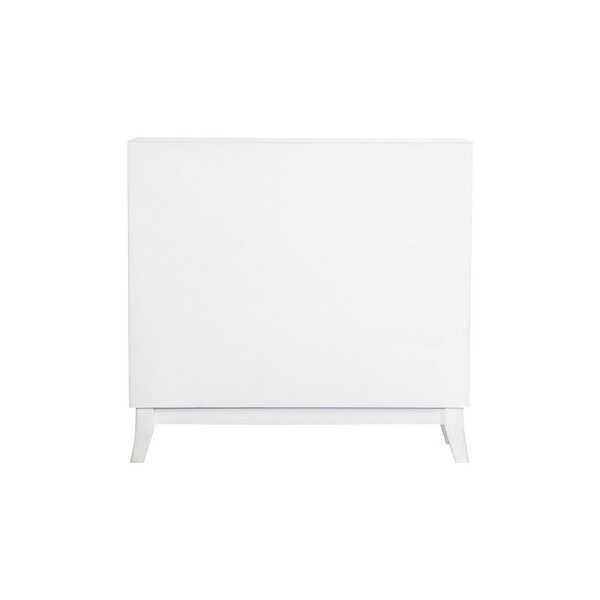 36 Inch Rectangular 2 Door Accent Cabinet Console， Single Shelf， White