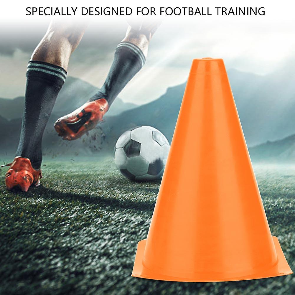 6pcs 18cm Soccer Training Cone Football Barriers Plastic Marker Holder Accessory (orange)