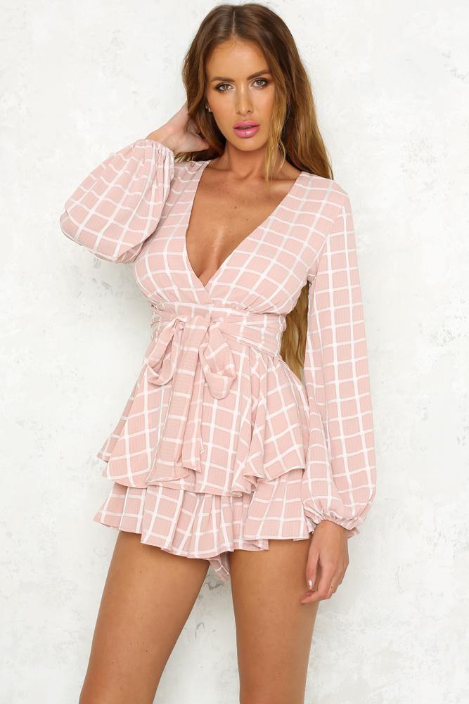 No Sense Romper Blush