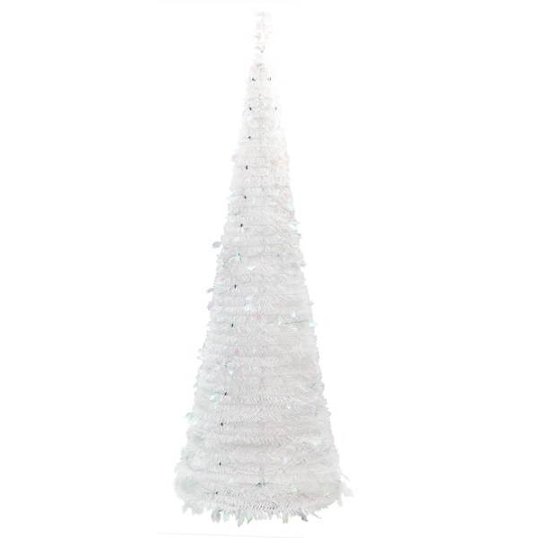 vidaXL Artificial Christmas Tree Popup 50 LEDs White 47.2