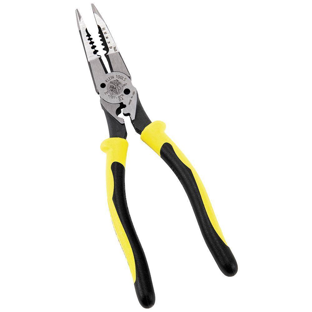 Klein Tools 8-38 in. All-Purpose Pliers with Crimper J2078CR