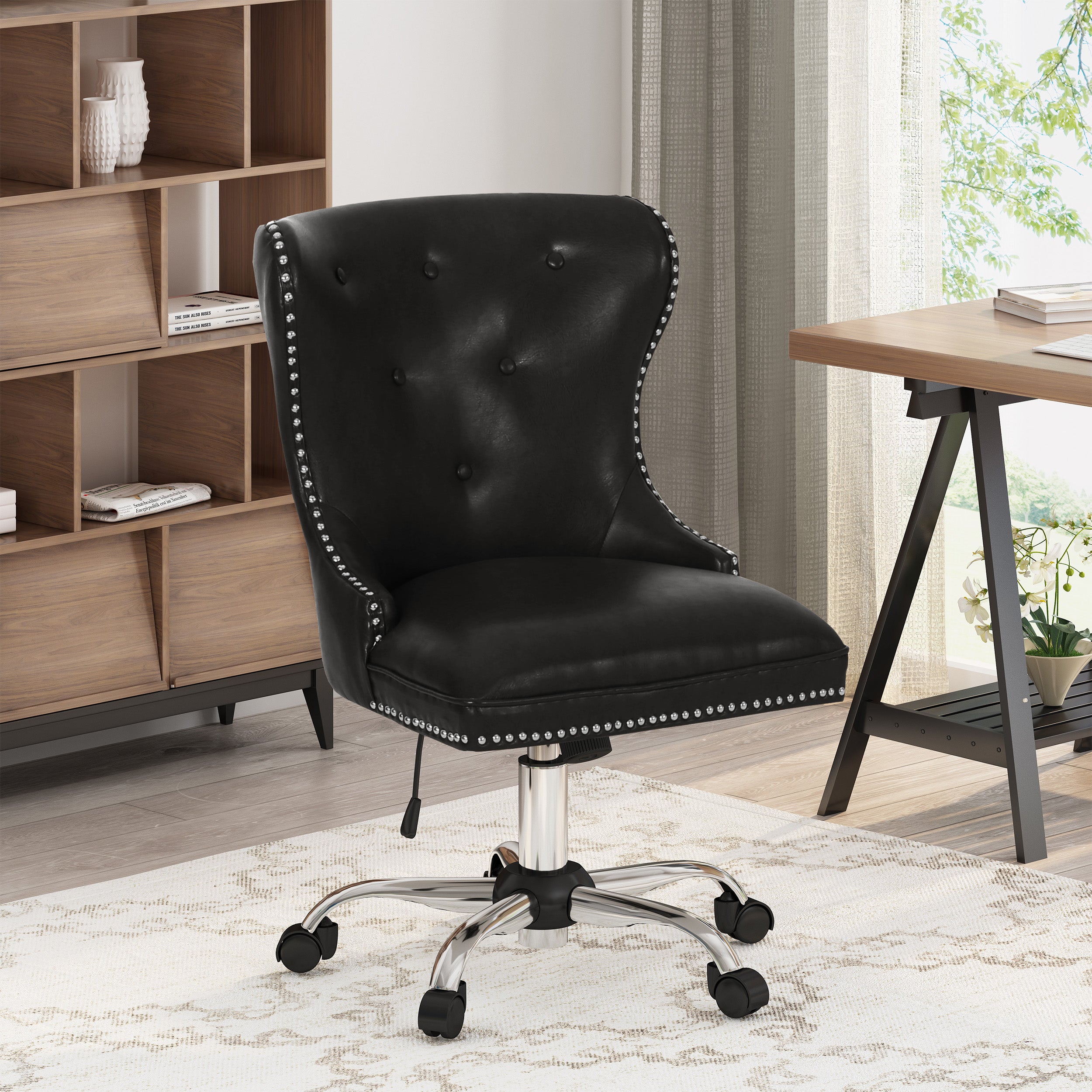 Abagail Contemporary Tufted Swivel Office Chair