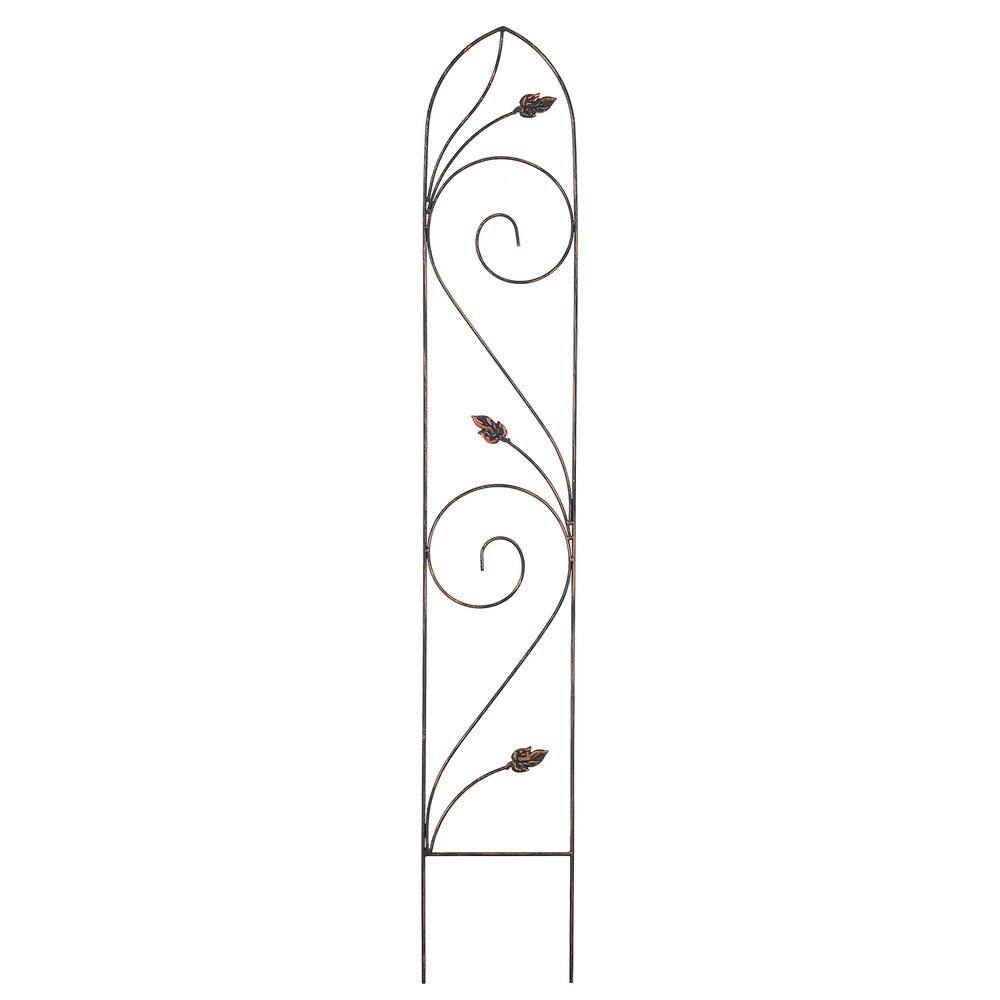 Arcadia Garden Products Autumn Leaf 60 in. x 10 in. Metal Trellis TR05