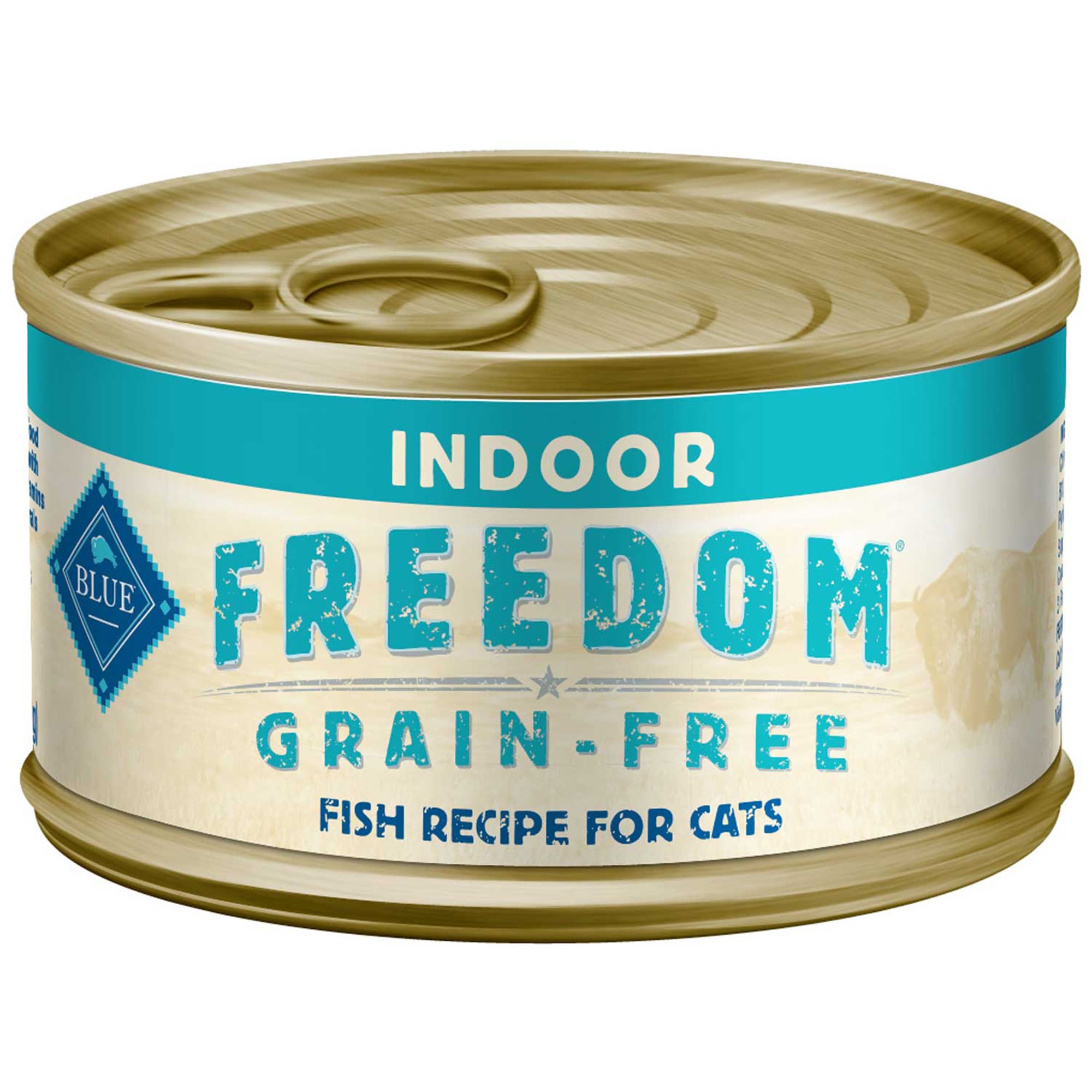 Blue Buffalo Blue Freedom Grain-Free Indoor Fish Recipe Wet Cat Food， 5.5 oz.， Case of 24