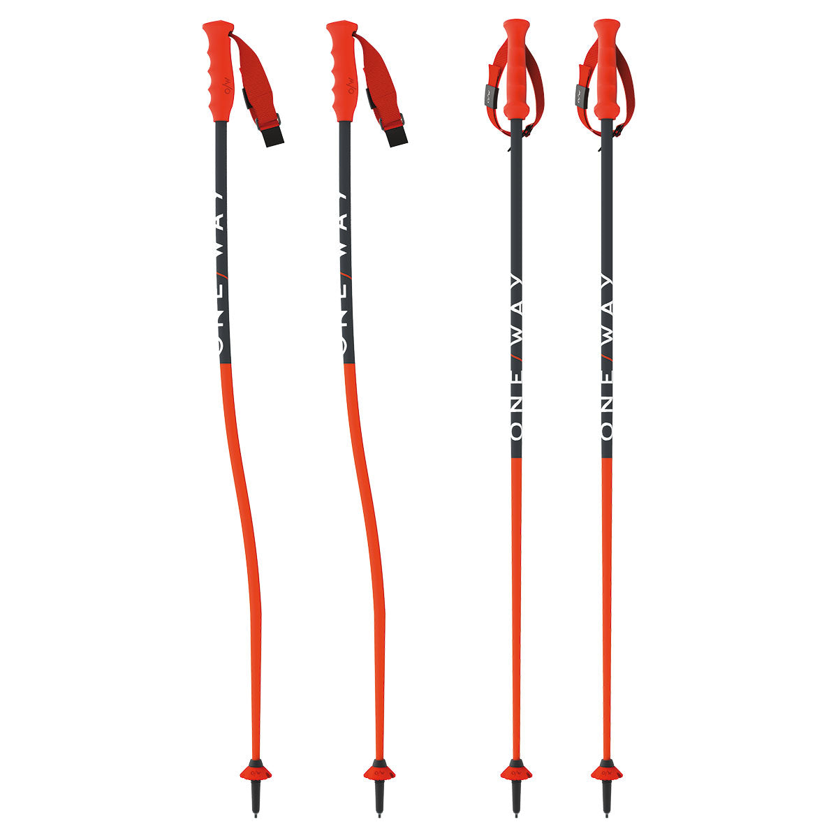 One Way JR RD Ski Poles