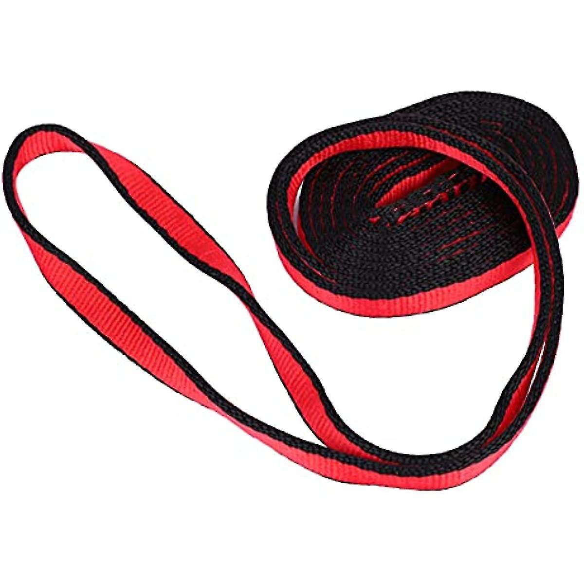 Mountaineering Rope Rock Climbing Rope Climbing Flat Rope Mountaineering Climbing Load Bearing Flat Belt Strap Outdoor Load Rope(150cm Red Flat Ribbon