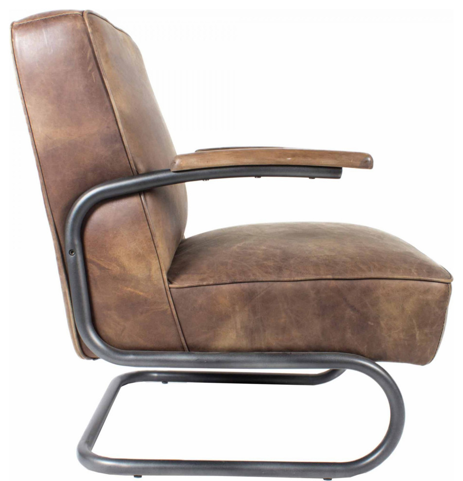 Perth Club Chair   Industrial   Armchairs And Accent Chairs   by HedgeApple  Houzz