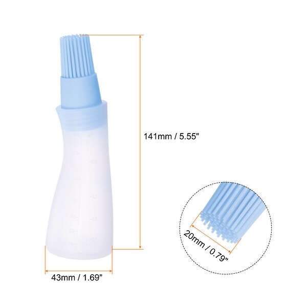 2pcs Silicone Oil Bottle Brush for Barbecue Cooking Baking， Light Blue - Light Blue