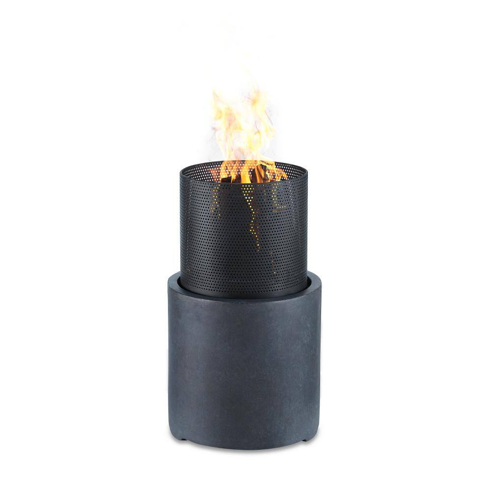 DANYA B 22 in. Wood Burning Faux Stone Fire Column Chimenea TFE980082