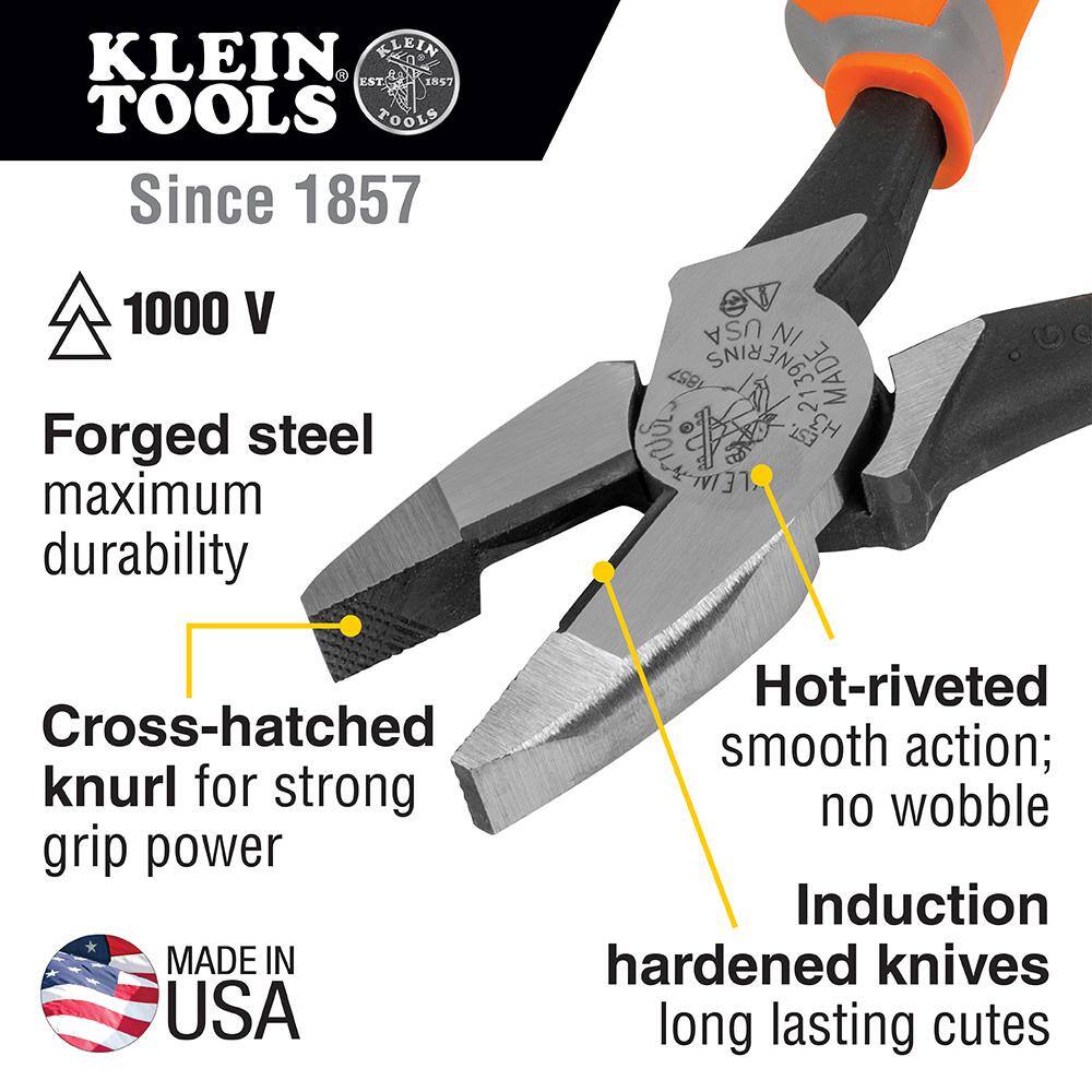 Klein Tools 9 in. Insulated Pliers Side Cutters 2139NERINSSEN