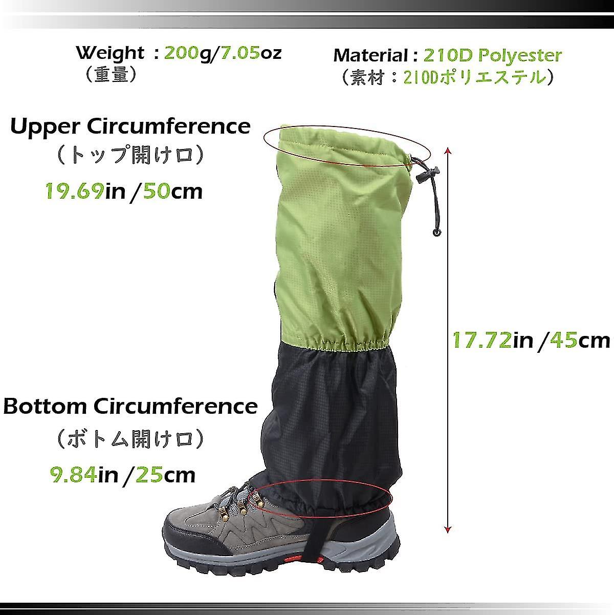 Fleece-lined Snow Leg Gaiters Waterproof Boot Gators Hiking Gaiters For Kids Men Women Lightweight Walking Climbing Hunting Cycling Leggings Cover