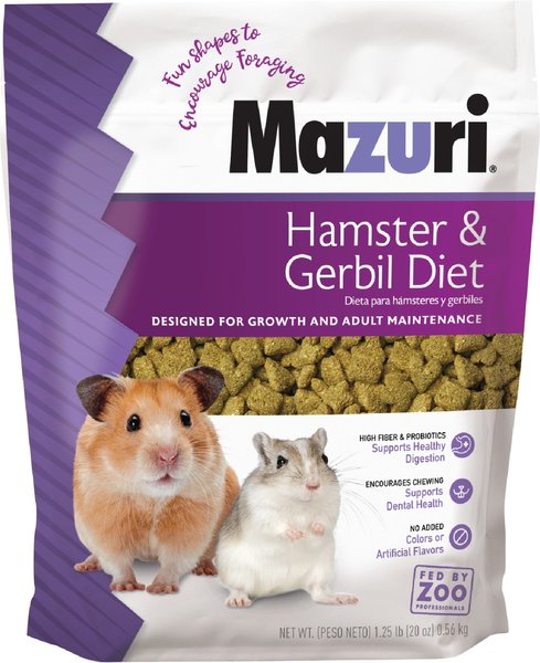 Mazuri Hamster and Gerbil Food， 1.25-lb bag