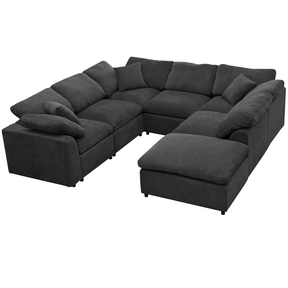 Oversized Modular Sectional Sofa with Ottoman L Shaped Corner Sectional for Living Room