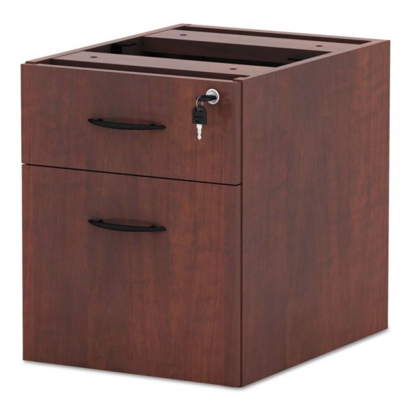 Alera Valencia Series Hanging Pedestal File， Left/Right， 2-Drawer: Box/File， Legal/Letter， Cherry， 15.63 x 20.5 x 19.25