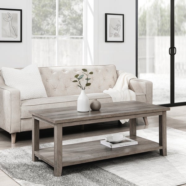 Middlebrook Modern Coffee Table with Lower Shelf