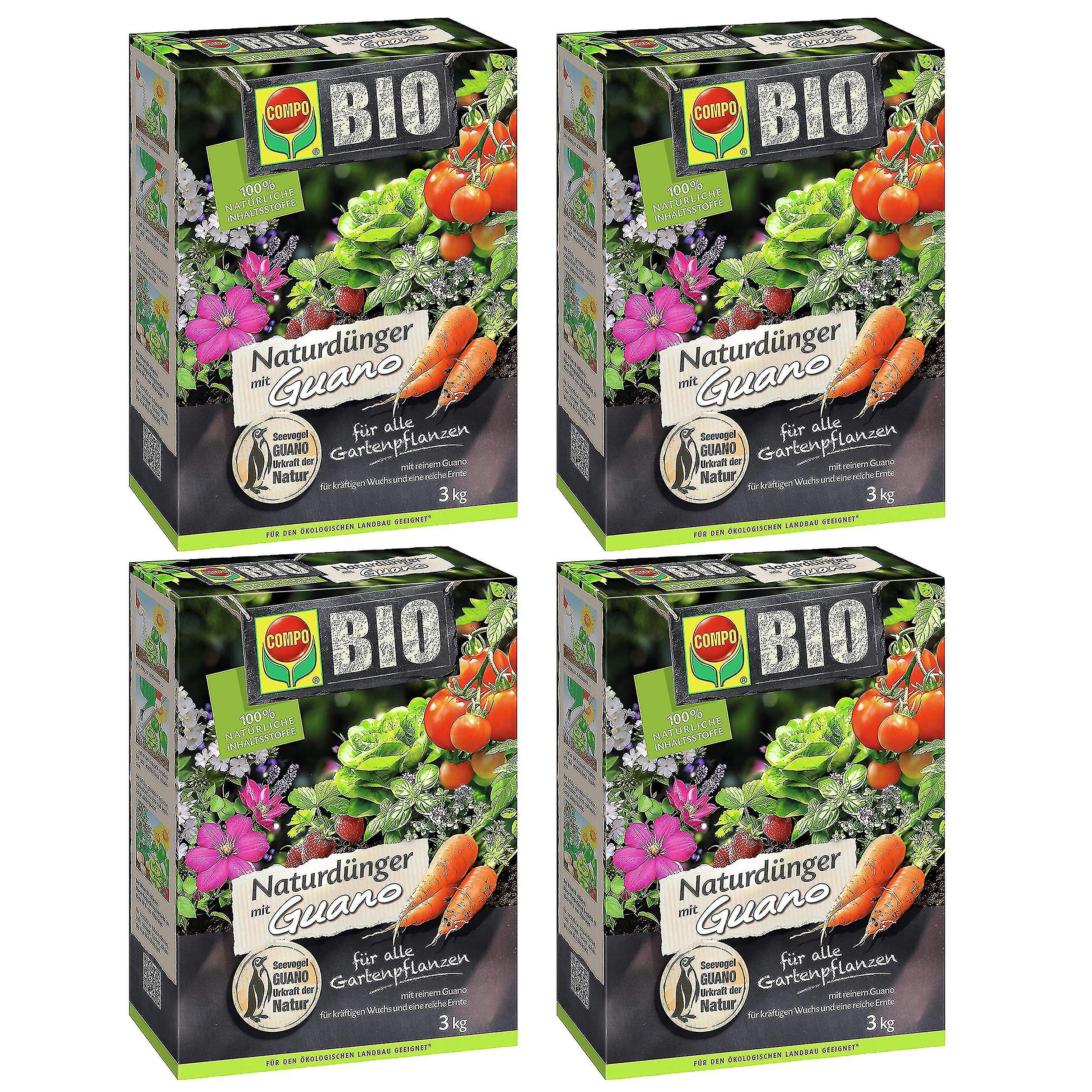 4 x COMPO BIO natural guano， 3 kg