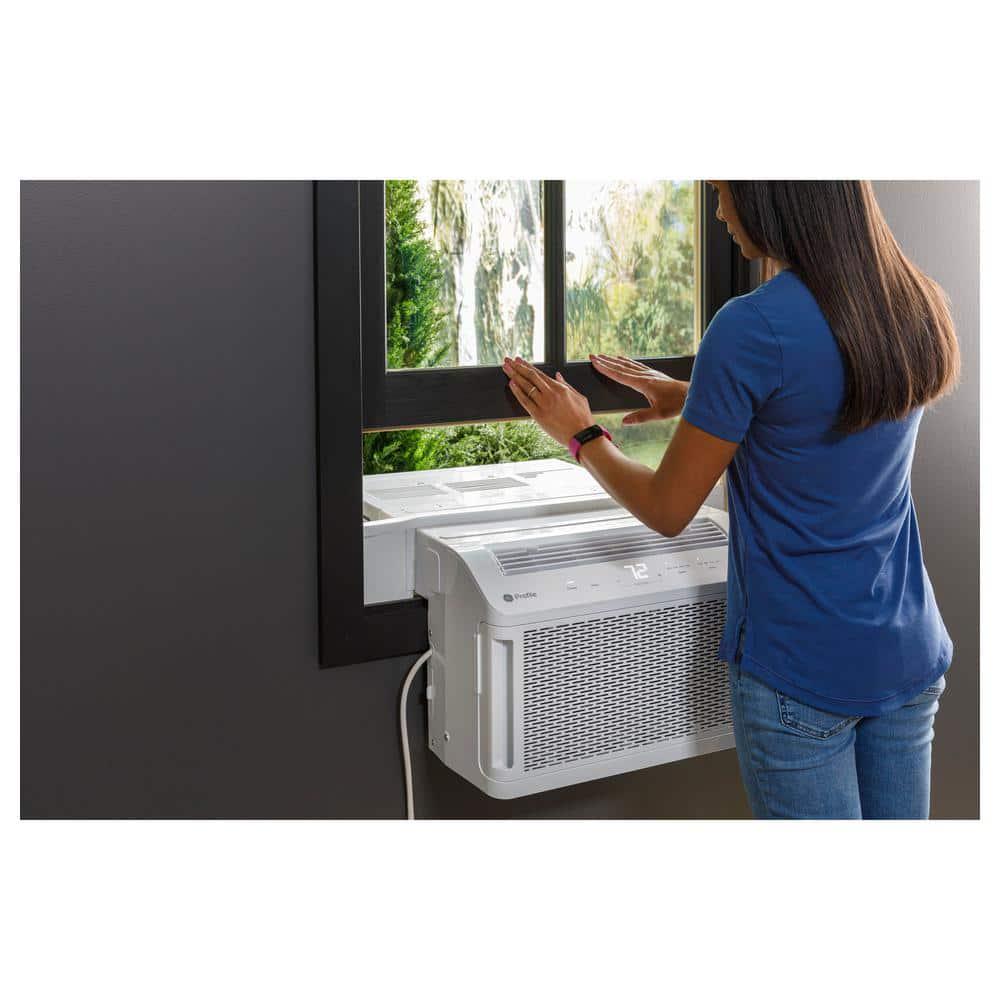 GE Profile 6100 BTU 115Volt ClearView Ultra Quiet Window Air Conditioner for Small Rooms Full Window View Easy Install