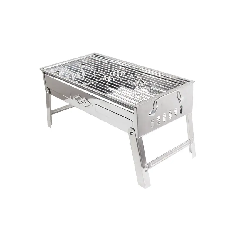 Hot Sell Outdoor Picnic Barbecue Folding Camping Stove Portable Stainless Steel Home Garden BBQ Grill