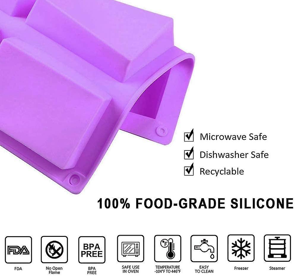 3 Pcs Soap Moulds Silicone， Soap Mould 6-cavity Rectangle Silicone Mould