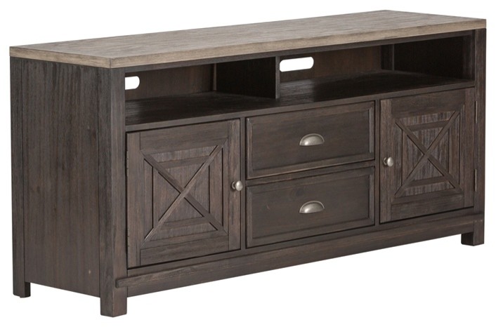 Heatherbrook Black Entertainment TV Stand   Transitional   Entertainment Centers And Tv Stands   by Liberty Furniture Industries  Inc.  Houzz